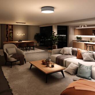 Müller Licht tint LED plafondlamp Malea, RGB, CCT, grijs lichtgrijs