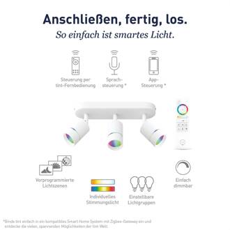 Müller licht tint Nalo LED spot, 3-lamps wit