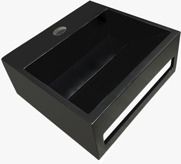 Mueller Viggo fontein solid surface 30x28x12,5cm mat zwart