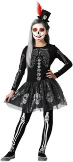 Muertos Halloween Jurkje Schedels Kind Zwart