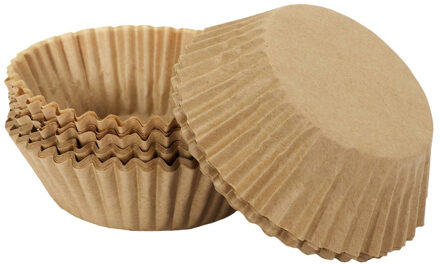 Muffin en cupcakes vormpjes - kraft papier - bruin - set 120x stuks - Dia 7 cm
