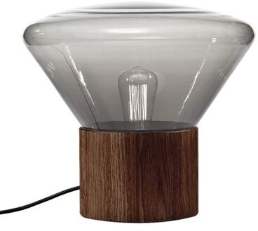 Muffin Large Vloerlamp - Walnoot - Rookgrijs Bruin