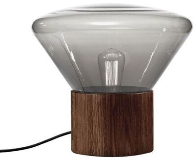Muffin Medium Vloerlamp - Walnoot - Rookgrijs Bruin