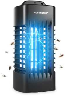 Muggenlamp - Vliegenlamp - UV-Insectenlamp - Elektrisch 4 Watt geschikt voor 20 m² - 1000 volt - Voor binnen - Zwart