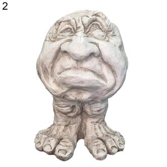 Muggly Gezicht Planters Bloempot Delicate Grappig Hars Muggle Gezicht Interessante Planter Plant Vaas Voor Tuin Outdoor Standbeeld 2