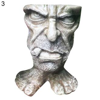 Muggly Gezicht Planters Bloempot Delicate Grappig Hars Muggle Gezicht Interessante Planter Plant Vaas Voor Tuin Outdoor Standbeeld 3