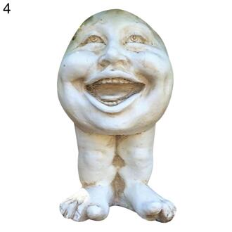 Muggly Gezicht Planters Bloempot Delicate Grappig Hars Muggle Gezicht Interessante Planter Plant Vaas Voor Tuin Outdoor Standbeeld 4