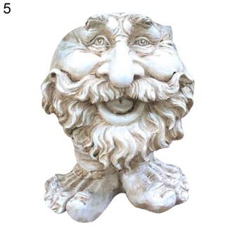 Muggly Gezicht Planters Bloempot Delicate Grappig Hars Muggle Gezicht Interessante Planter Plant Vaas Voor Tuin Outdoor Standbeeld 5