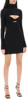 Mugler Elegante Zwarte Cocktailjurk Mugler , Black , Dames - S,Xs