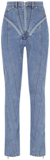 Mugler Jeans Collectie Mugler , Blue , Dames - M,Xs