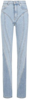 Mugler Lichtblauwe Jeans Mugler , Blue , Dames - S,2Xs