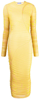 Mugler Midi Dresses Mugler , Yellow , Dames - XS