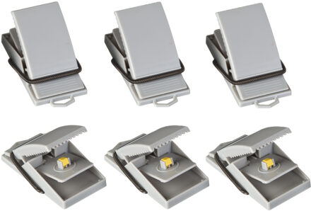 Muizenval - 6x stuks - kunststof - muizenklem - 8 cm