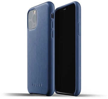 Mujjo iPhone 11 Pro Full Leather Case - Leren Telefoonhoesje - Blauw - Premium leer - Telefoon case / cover - Slimfit - 1.8mm dun