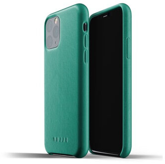 Mujjo iPhone 11 Pro Full Leather Case - Leren Telefoonhoesje - Groen - Premium leer - Telefoon case / cover - Slimfit - 1.8mm dun