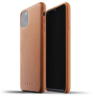 Mujjo iPhone 11 Pro Max Full Leather Case - Leren Telefoonhoesje - Bruin - Premium leer - Telefoon case / cover - Slimfit - 1.8mm dun