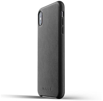 Mujjo iPhone XS Max Leren Telefoonhoesje - Zwart - Premium leer - Telefoon case / cover - Slimfit - 1.8mm dun