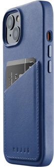 Mujjo Leather Wallet Case iPhone 13 / 14 blauw