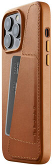 Mujjo Leather Wallet Case iPhone 14 Pro Max bruin