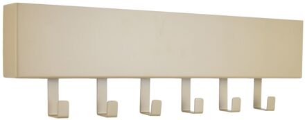 Mula Wandkapstok - 61x19x6 - Beige - Metaal - 6 haken