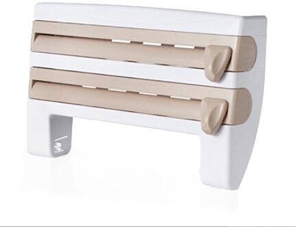 Mulifunction Keuken Vershoudfolie Saus Fles Magazijnstelling Papieren Handdoek Houder Rack Muur Roll Papier Opknoping Aluminiumfolie Donker Kaki