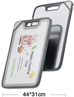 Mulitifunction Double Side Snijplank Mat Snijplanken Met Messenslijper Messen Slijpsteen Slijper Functie Keuken Tool groot-44x31cm