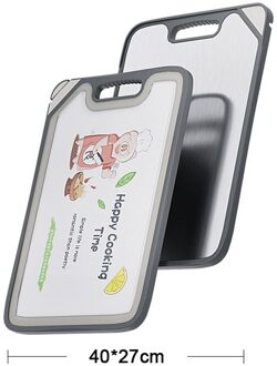 Mulitifunction Double Side Snijplank Mat Snijplanken Met Messenslijper Messen Slijpsteen Slijper Functie Keuken Tool Medidum-40x27cm