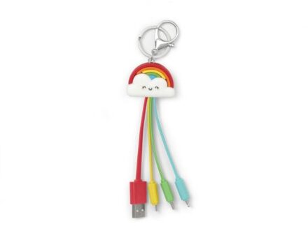 multi 4 in 1 usb lader - regenboog