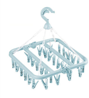 Multi-Clip Drogen Sokken Hanger 32 Clip Plastic Beha Wasknijper Huishoudelijke Kleerhanger Innerlijke Hanger Babykleertjes Hanger licht grijs