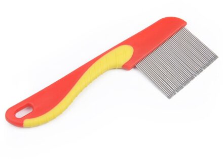 Multi-color Mooie Pet Accessoires Haar Grooming Kam Vlo Borstel Puppy Houvast Kammen Kat Hond Schoonmaken Dierbenodigdheden rood