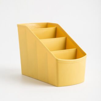 Multi-Deel Desktop Opslag Woonkamer Slaapkamer Cosmetica Briefpapier Gadget Opbergdoos Afwerking Box Geel