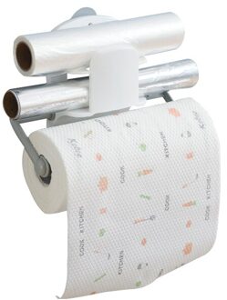 Multi-fucntion keuken papierrol plank wrap film Houder Badkamer Toiletpapier Plank Organisator Keuken Magazijnstelling Verstelbare