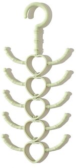 Multi-Functie 10 Klauw Hanger Haak Draaibare Hanger Bespaart Ruimte Tie Sjaal Jas Rack Plastic Haak Schoenenrek opbergrek groen