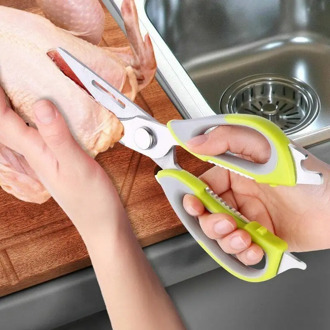 Multi-Function Kitchen Scissors Cutter Knife Board Stainless Steel Kitchen Cut Chicken Bones Food Meat Scissors