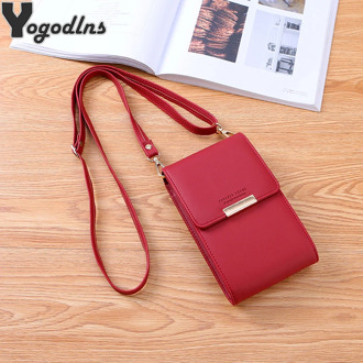 Multi-Function Shoulder Bag For Women Card Cell Phone Pouch Pu Leather Ladies Crossbody Handbags Purse Female Messenger Bags