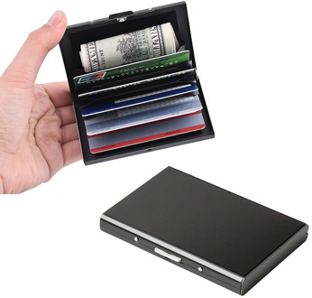 Multi-Function Stainless Steel Bank Credit Card Holder Anti-theft RFID Metal Wallet Purse Women Men Business Travel Card Bag New