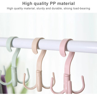 Multi-Functional Plastic Hook Four-Claw 360 Degrees Rotatable Storage Scarf Towel Hanger Clothes Shoes Sundries Organizer Tools
