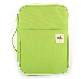 Multi-functionele A4 Document zakken Filing Producten Draagbare Waterdichte Oxford Doek opbergtas Voor Notebooks Pennen iPad Computer groen