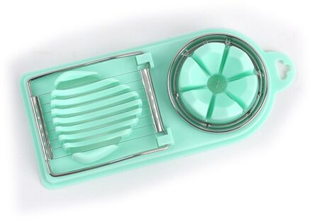 Multi-Functionele Egg Slicer Ei Snijden Splitter Bloem Valve Snijden Roestvrij Staal Ei Slicer Egg Cutter Mold groen