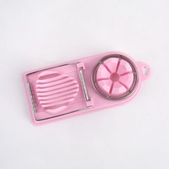 Multi-Functionele Egg Slicer Ei Snijden Splitter Bloem Valve Snijden Roestvrij Staal Ei Slicer Egg Cutter Mold roze