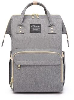 Multi-Functionele Grote-Volume-Stijl Luiertas Upgrade Sectie Zuigeling Verpleging Lichtgewicht Waterdichte Moeder En Baby Rugzak licht grijs