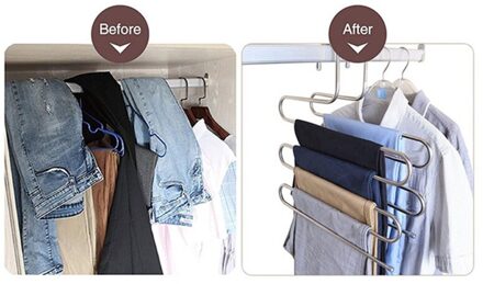 Multi-Functionele S-Type Broek Rek Roestvrij Staal Multi-layer Broek Rek Traceless Volwassen Broek Hanger opslag Product koffie
