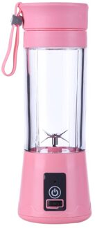 Multi-Functionele Sap Machine Oranje Citrus Citroen Fruit Groente Squeezer Usb Elektrische Juicer Voedsel Blender Mixer 6 Blades-roze