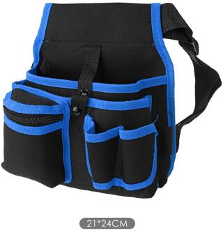 Multi-Functionele Tool Bag Hardware Elektricien Hamers Schroevendraaier Reparatie Tool Pouch Opslag Taille Pack Met Verstelbare Riem Blauw