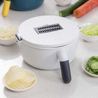 Multi-Functionele Tv Cutter Cutter Zijde Aardappel Gesneden Water Mand Scheren Groente Board Grijs