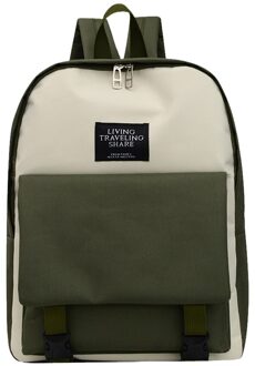 Multi-Functionele Vrouwelijke Festival Grote Capaciteit Rugzak Studenten Hit Kleur Eenvoudige Mochila School Bagpack groen