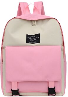 Multi-Functionele Vrouwelijke Festival Grote Capaciteit Rugzak Studenten Hit Kleur Eenvoudige Mochila School Bagpack Roze