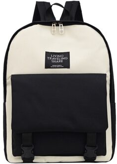 Multi-Functionele Vrouwelijke Festival Grote Capaciteit Rugzak Studenten Hit Kleur Eenvoudige Mochila School Bagpack zwart