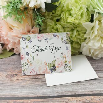 Multi-gebruik 50 stks Mini dank u lichte kleur bloem stijl Scrapbooking party uitnodiging DIY bericht party card wenskaart