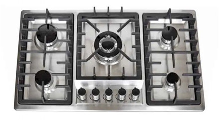 Multi head five head gas stove stainless steel panel multi eye five eye gas stove ignition stove